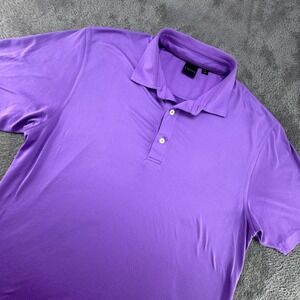Dunning Golf Polo Shirt Mens Medium Purple EUC Stretch DN801237 Short Sleeve